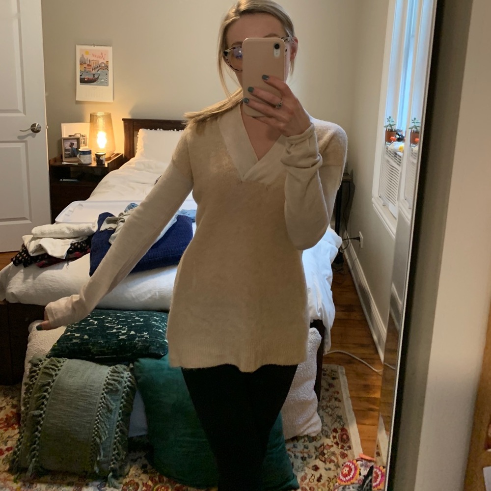 Cozy Nude Colored Moth by Anthropologie Sweater • Size S • EUC! - Picture 3 of 8